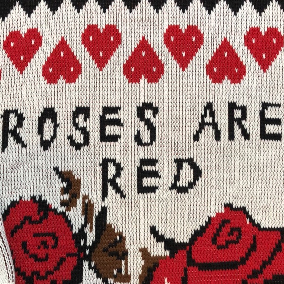 Vintage 80’s Knit Rose Sweater - Picture 14 of 17